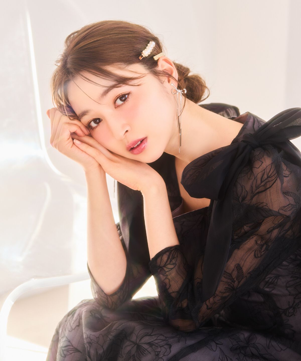 WILLSELECTION「フラワー刺繍肩リボンドレス」|ドレス|