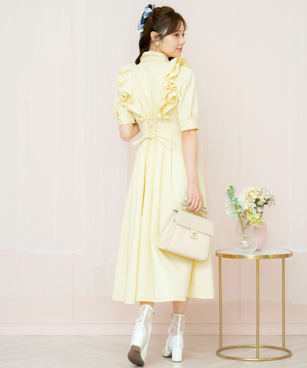WILLSELECTION「ラッフルリボンタイシャツワンピース」|ワンピース|