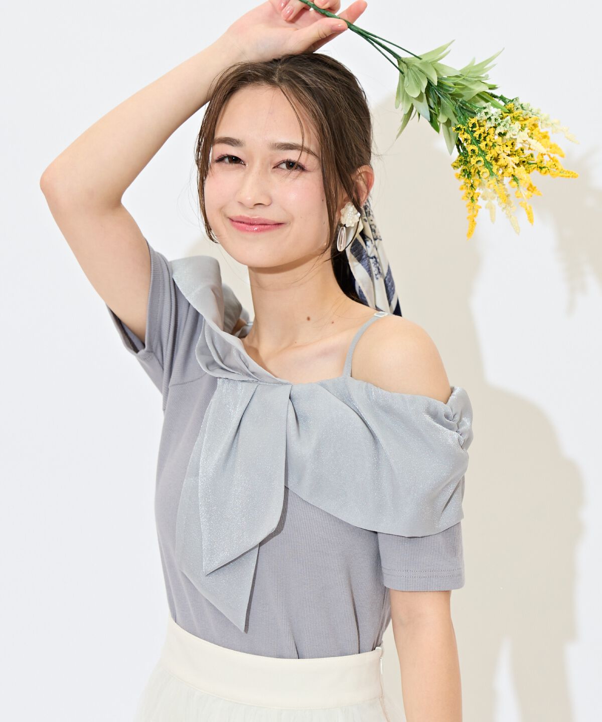 WILLSELECTION「ツイストリボンオフショルトップス」|Tシャツ・カットソー|