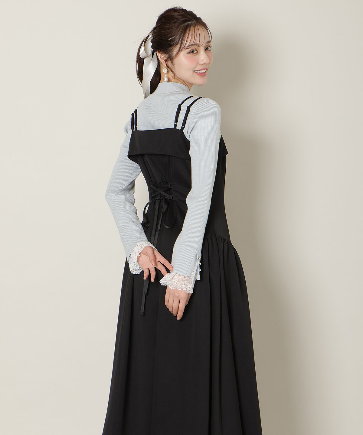 WILLSELECTION「ギャザー切替ストラップキャミワンピース」|ワンピース|
