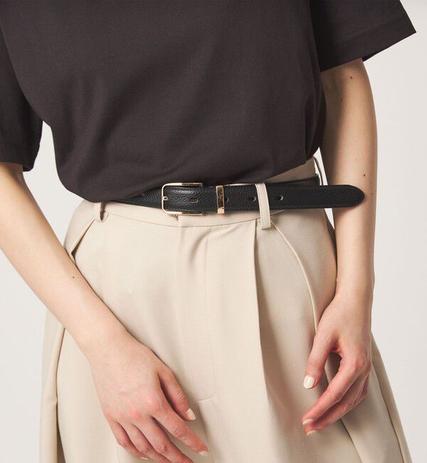 UNITED ARROWS green label relaxing「ステッチ メタルサルカン ベルト 2」|ベルト|BLACK