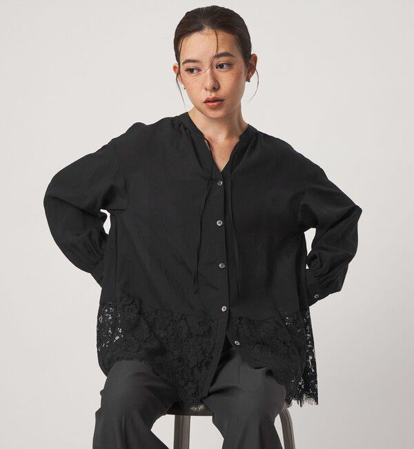 UNITED ARROWS green label relaxing「【結論シリーズ】ミルフィーユレースブラウス」|シャツ・ブラウス|