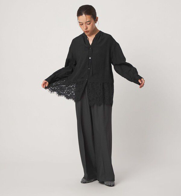 UNITED ARROWS green label relaxing「【結論シリーズ】ミルフィーユレースブラウス」|シャツ・ブラウス|