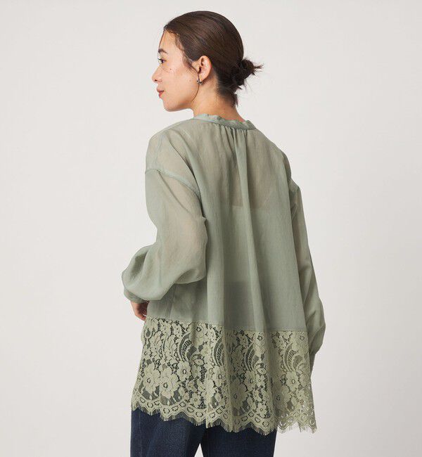 UNITED ARROWS green label relaxing「【結論シリーズ】ミルフィーユレースブラウス」|シャツ・ブラウス|