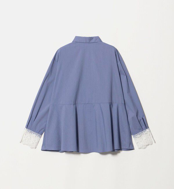 UNITED ARROWS green label relaxing「袖レース ペプラム シャツ」|シャツ・ブラウス|