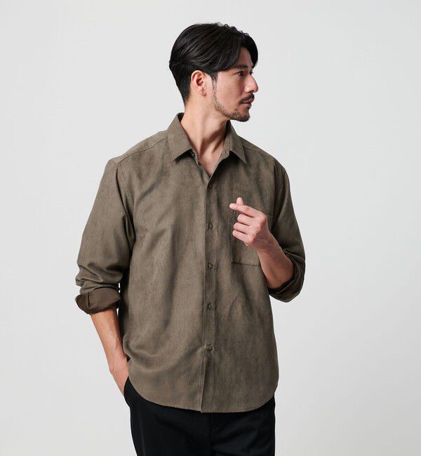 BEAUTY&YOUTH UNITED ARROWS「【WEB限定 WARDROBE SMART】スエードライク シャツ」|シャツ・ブラウス|