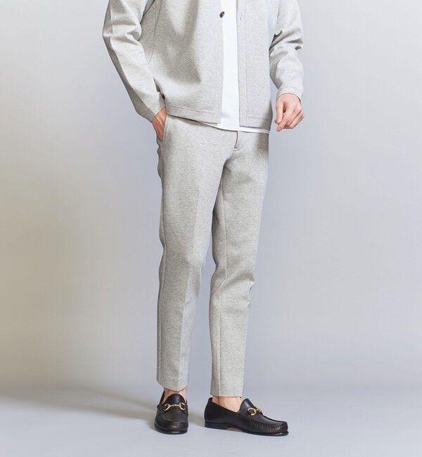 BEAUTY&YOUTH UNITED ARROWS「【WEB限定 WARDROBE SMART】ダブルニット ノープリーツ スラックス パンツ/セットアップ対応	【抗菌・防臭」|スラックス|