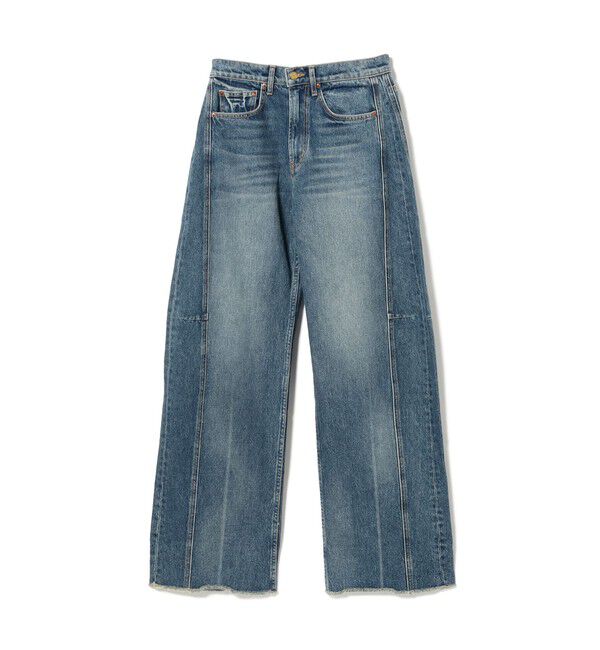 BEAMS SELECTION for WOMEN「B SIDES / RELAXED CUFFED LASSO デニムパンツ VISTA BLUE」|デニム|VISTA_BLUE