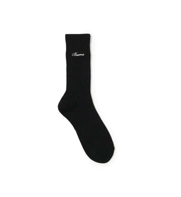 BEAMS「BEAMS ロゴ ソックス」|ソックス|BLACK