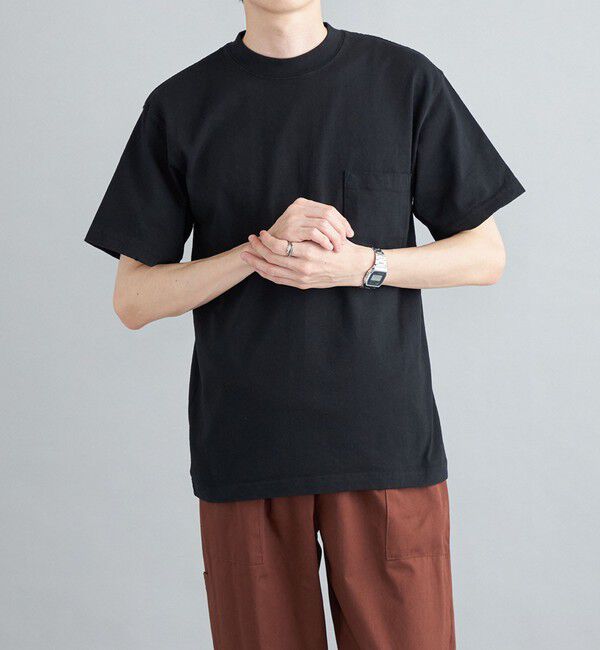 SHIPS any「【SHIPS any別注】LA APPAREL: ヘビーウェイト 半袖 Tシャツ◇」|Tシャツ・カットソー|ブラック