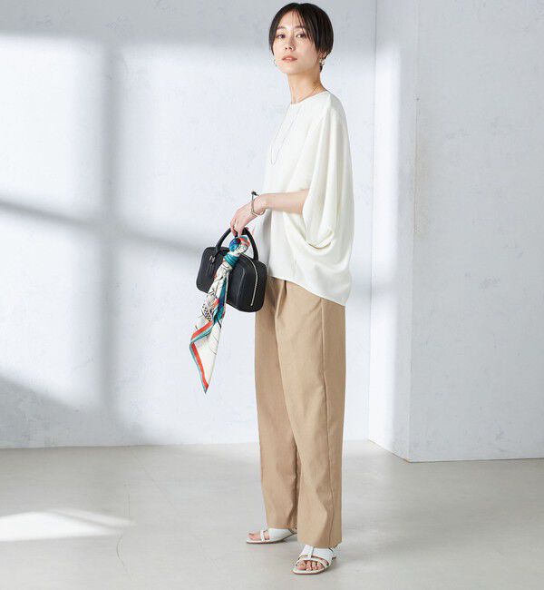 SHIPS for women「〈接触冷感 / 手洗い可能〉アセテート混 バック サテン ドルマン ブラウス」|シャツ・ブラウス|