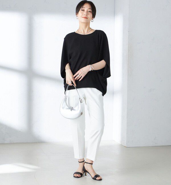 SHIPS for women「〈接触冷感 / 手洗い可能〉アセテート混 バック サテン ドルマン ブラウス」|シャツ・ブラウス|