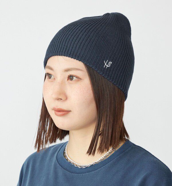 SHIPS「【WEB限定】SHIPS:〈抗菌/防臭〉2サイズ ワンポイント ロゴ ワッチ キャップ ビーニー」|ニット帽|ネイビー
