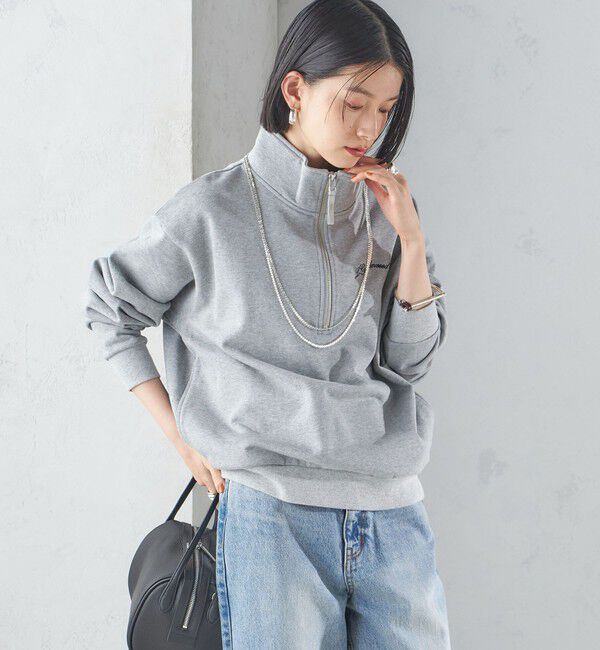 SHIPS for women「【SHIPS別注】LOGAN KNITTING MILLS: ハーフ ジップ プルオーバー」|スウェット・ジャージ|