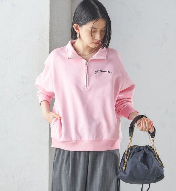 SHIPS for women「【SHIPS別注】LOGAN KNITTING MILLS: ハーフ ジップ プルオーバー」|スウェット・ジャージ|