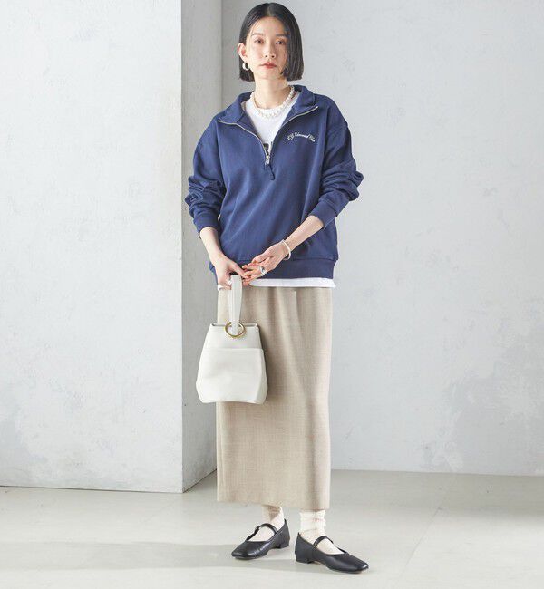 SHIPS for women「【SHIPS別注】LOGAN KNITTING MILLS: ハーフ ジップ プルオーバー」|スウェット・ジャージ|