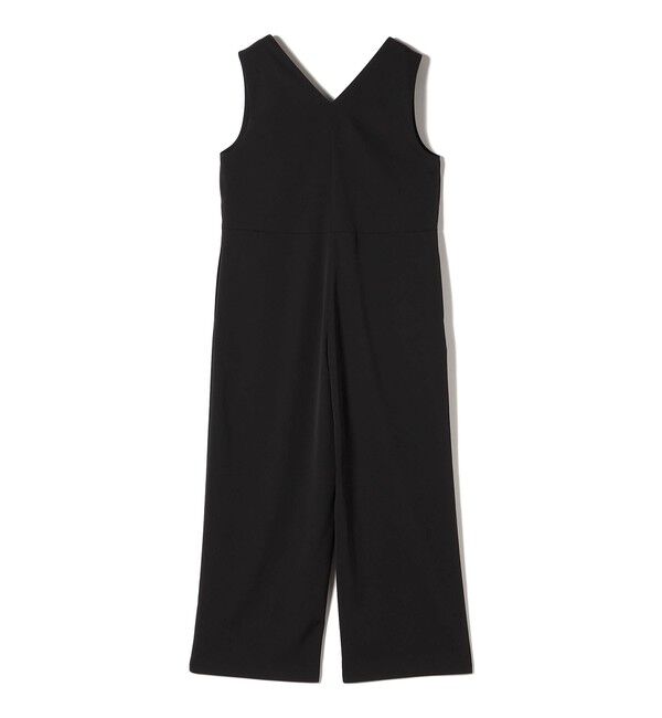 SHIPS for women「little black: 〈洗濯機可能〉ストレッチ ツイル フロント釦  Vネック オールインワン（セレモニー対応可）」|オールインワン|