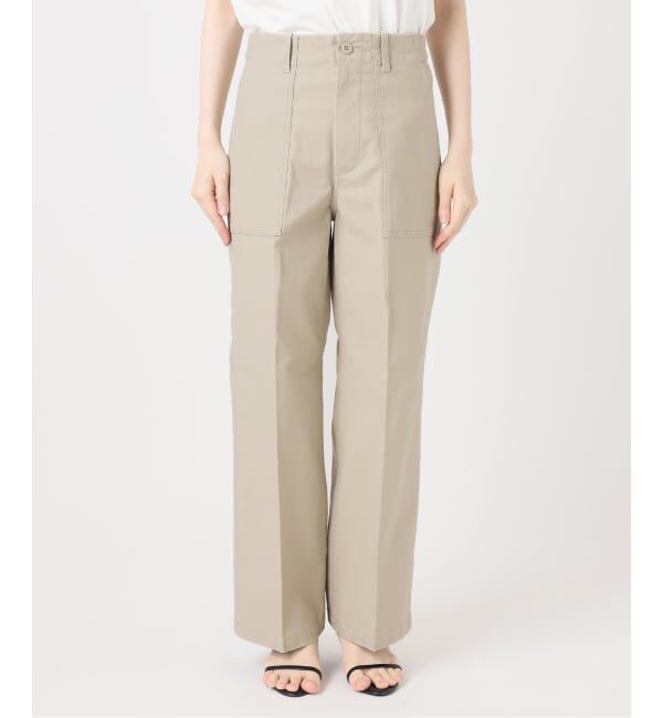 Spick and Span「《一部店舗+WEB限定カラー有り》バックサテンストレッチベイカーパンツ」|カーゴ|