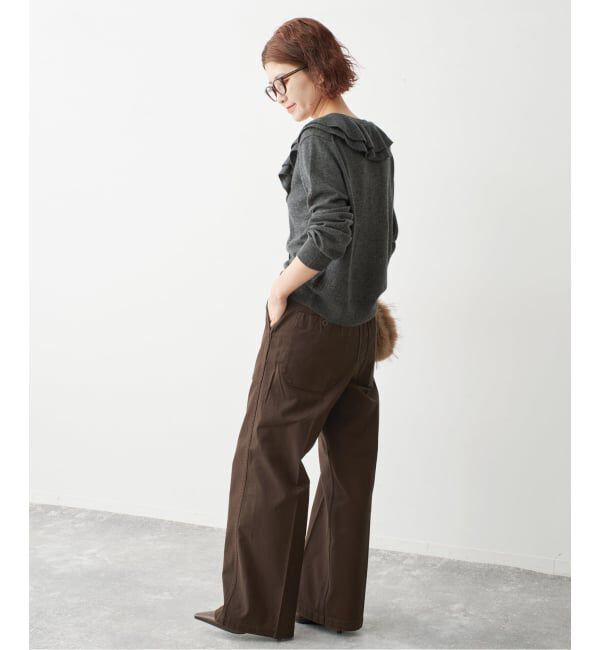 Spick and Span「《一部店舗+WEB限定カラー有り》バックサテンストレッチベイカーパンツ」|カーゴ|