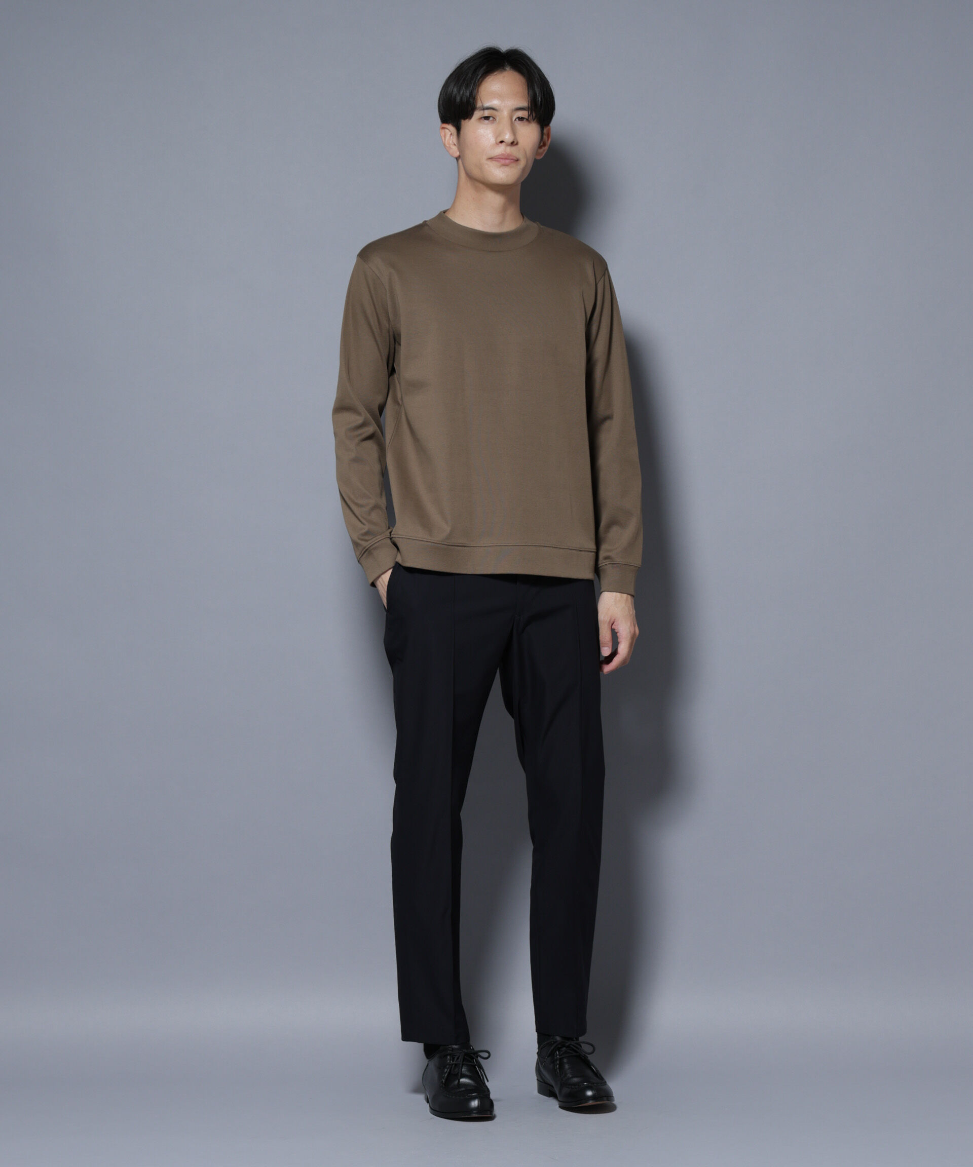 NANO universe「「FORMAL JERSEY」モックネックカットソー長袖」|Tシャツ・カットソー|