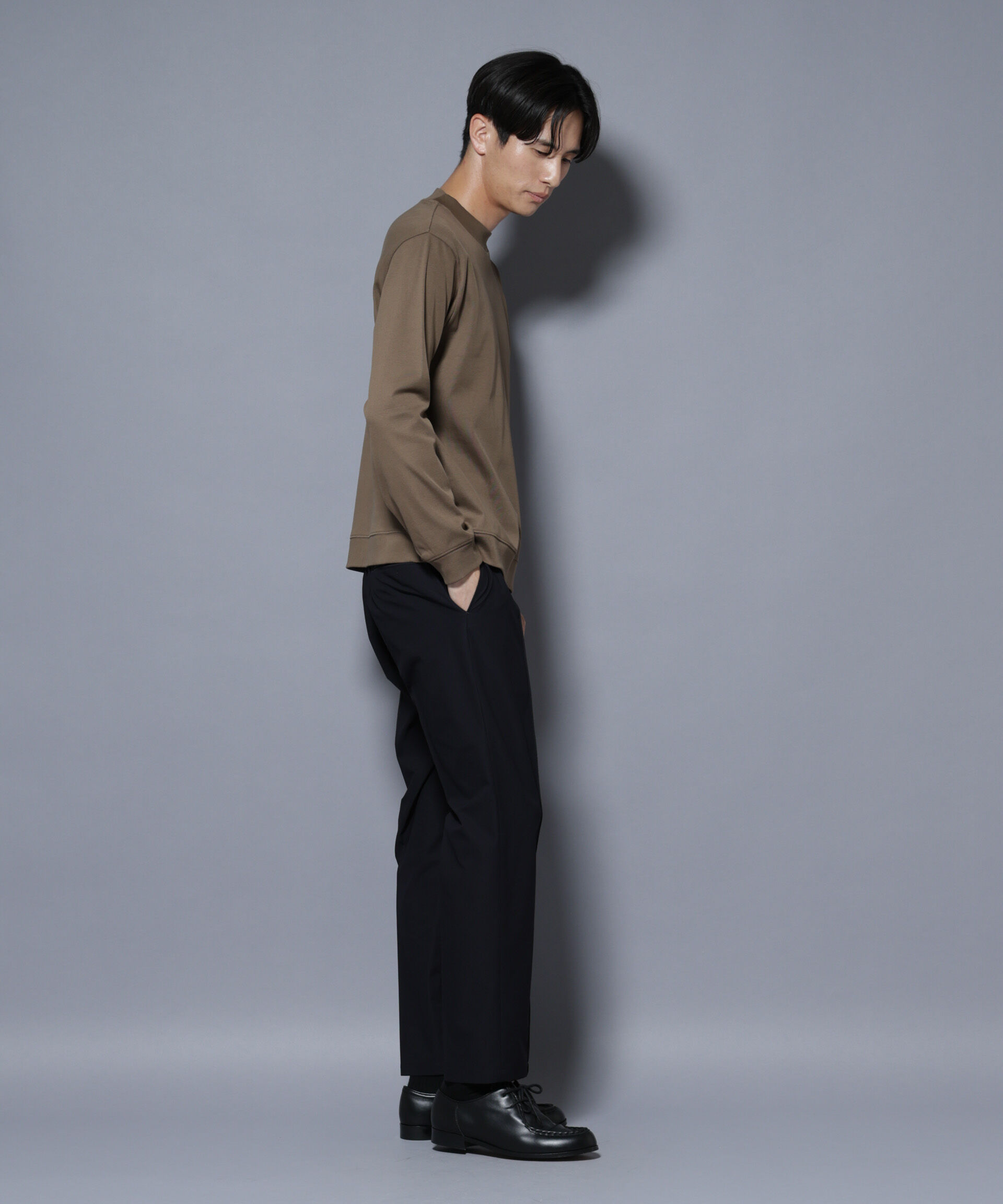 NANO universe「「FORMAL JERSEY」モックネックカットソー長袖」|Tシャツ・カットソー|