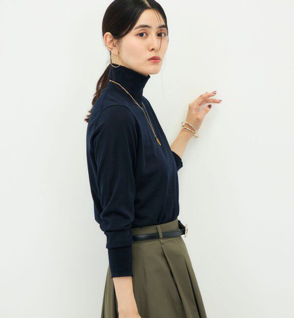 NOLLEY'S sophi「【新色追加】【一部WEB限定カラー】《抗ピンリング/手洗い可能》ウール100 18Ｇハイネックプルオーバー」|ニット・セーター|