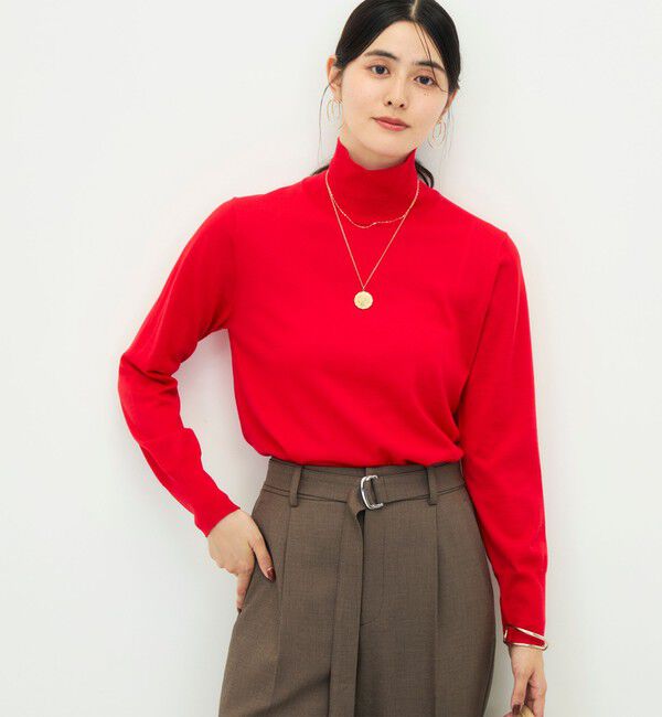 NOLLEY'S sophi「【新色追加】【一部WEB限定カラー】《抗ピンリング/手洗い可能》ウール100 18Ｇハイネックプルオーバー」|ニット・セーター|