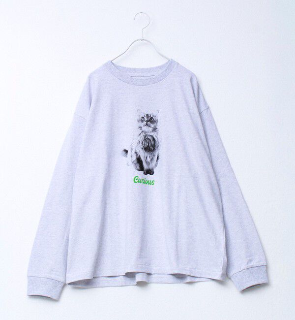 GLOSTER「【新デザイン】【DOG&CAT】NEW犬猫ロンT」|Tシャツ・カットソー|グレー系その他