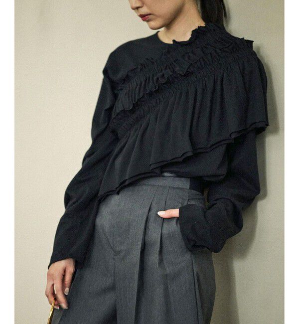 ROPE「カシミヤタッチビスチェ付きカットソー」|Tシャツ・カットソー|
