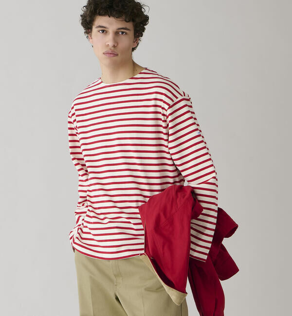 ORCIVAL「ORCIVAL | コットンロード クルーネック ワイドフレンチバスクTシャツ MEN」|Tシャツ・カットソー|