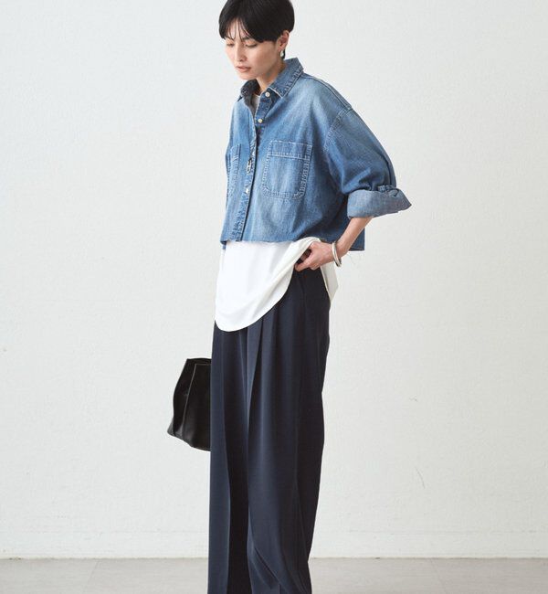  「【JAPAN MADE】デニムショートシャツ」|シャツ・ブラウス|