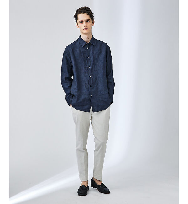 ABAHOUSE「【LUXE Linen Solaro】長袖 リネンシャツ」|シャツ・ブラウス|