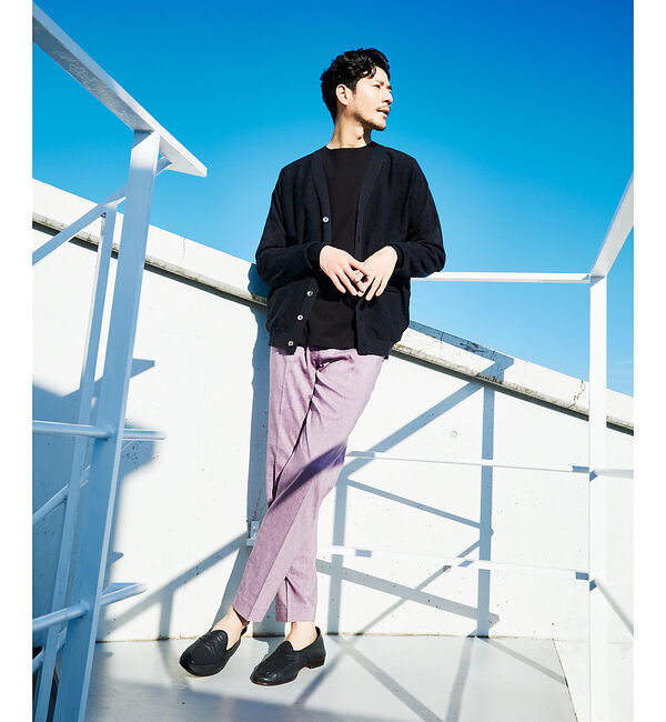ABAHOUSE「【セットアップ対応】ソロストレッチ リネン テーパード パンツ / スラックス」|スラックス|