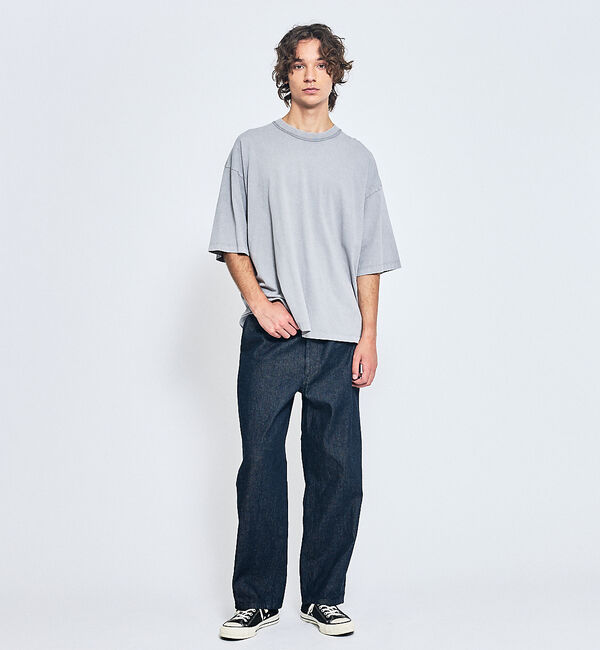 ABAHOUSE「【ヴィンテージ加工】パウダーウォッシュ 半袖Tシャツ / オーバーサイズ」|Tシャツ・カットソー|