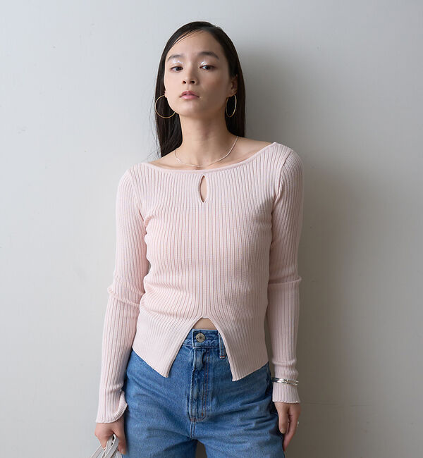 Rouge vif「【一部店舗限定】 カットアウトリブニット」|ニット・セーター|