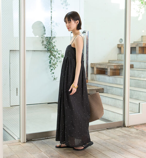 Rouge vif「シルバードット刺繍ワンピース」|ワンピース|