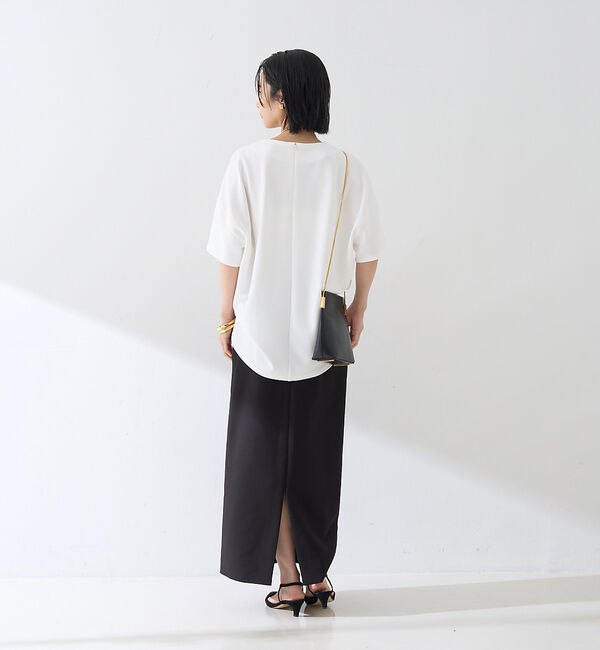 Rouge vif「【セットアップ対応】【3サイズ展開】ストレッチダブルクロスタイトスリットスカート」|スカート|