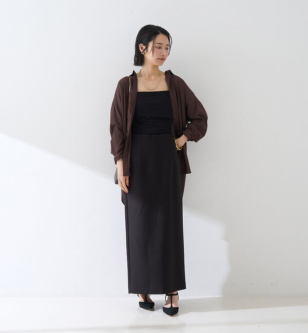 Rouge vif「【セットアップ対応】【3サイズ展開】ストレッチダブルクロスタイトスリットスカート」|スカート|