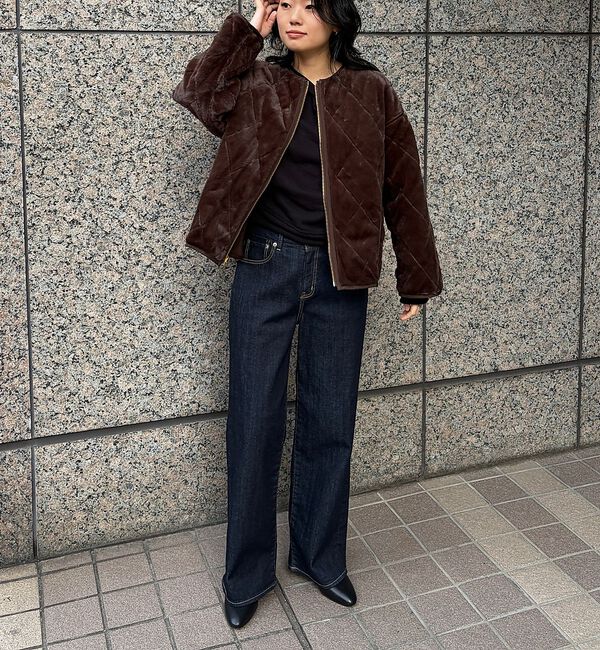 Rouge vif「リバーシブルパネトレーションファーキルトブルゾン」|ブルゾン・スタジャン|