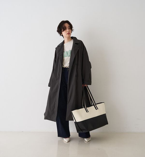 Rouge vif「NEWクリスピー撥水ライトロングコート」|ステンカラーコート|