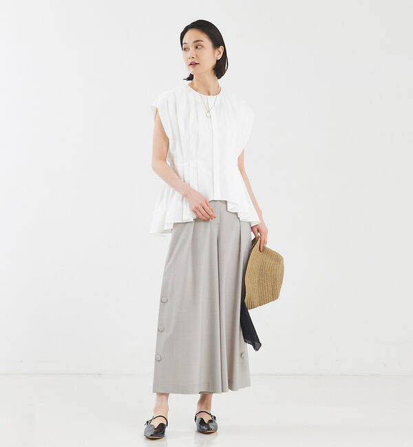 qualite「サイドボタンクロップドパンツ」|その他|