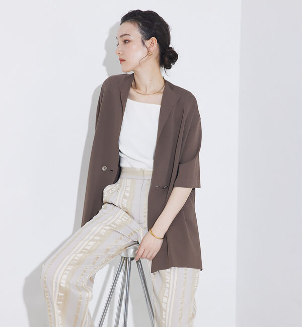 qualite「【セットアップ対応】キュプラストライプパンツ」|その他|