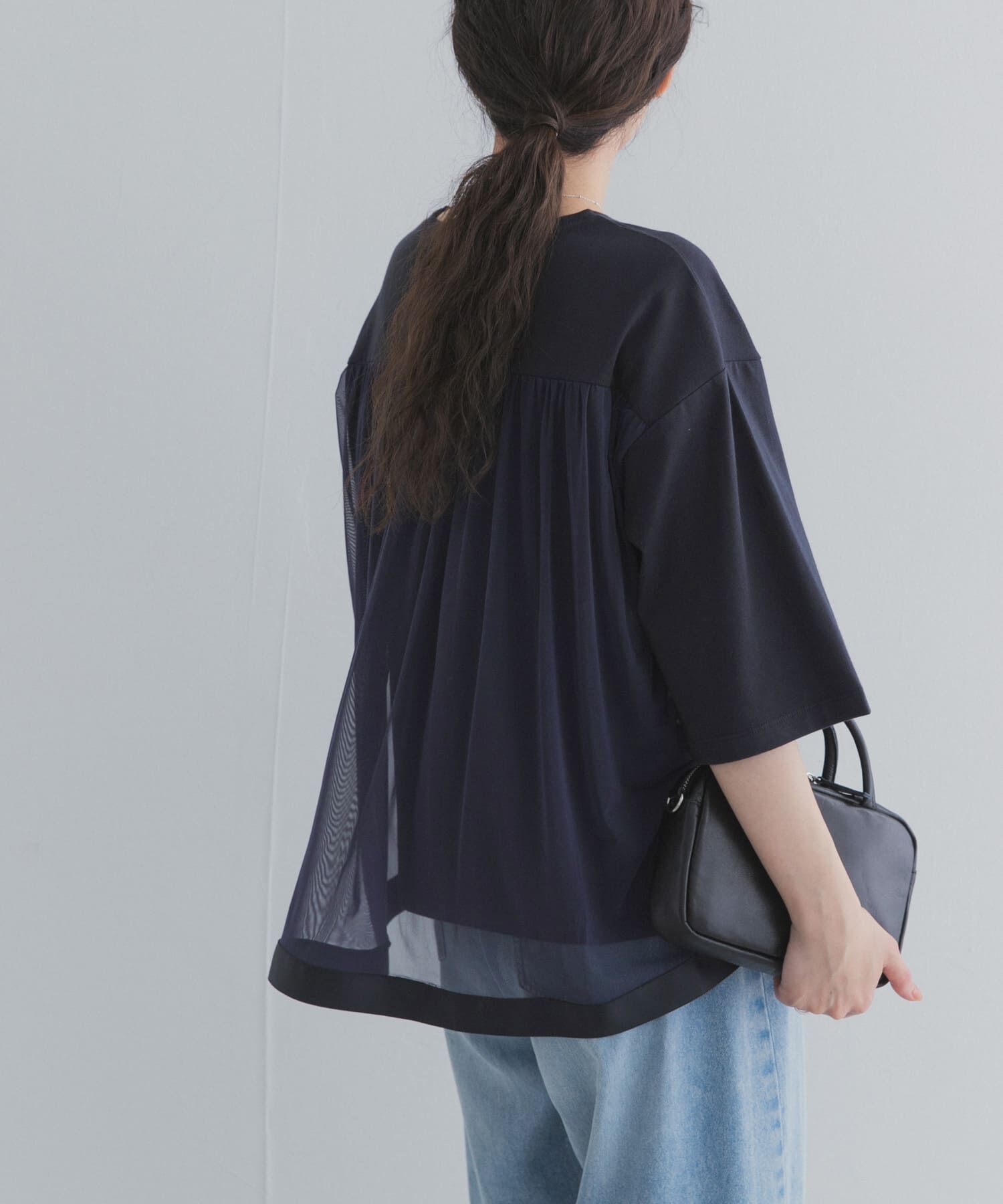 URBAN RESEARCH DOORS「バックシアー切替プルオーバー」|Tシャツ・カットソー|