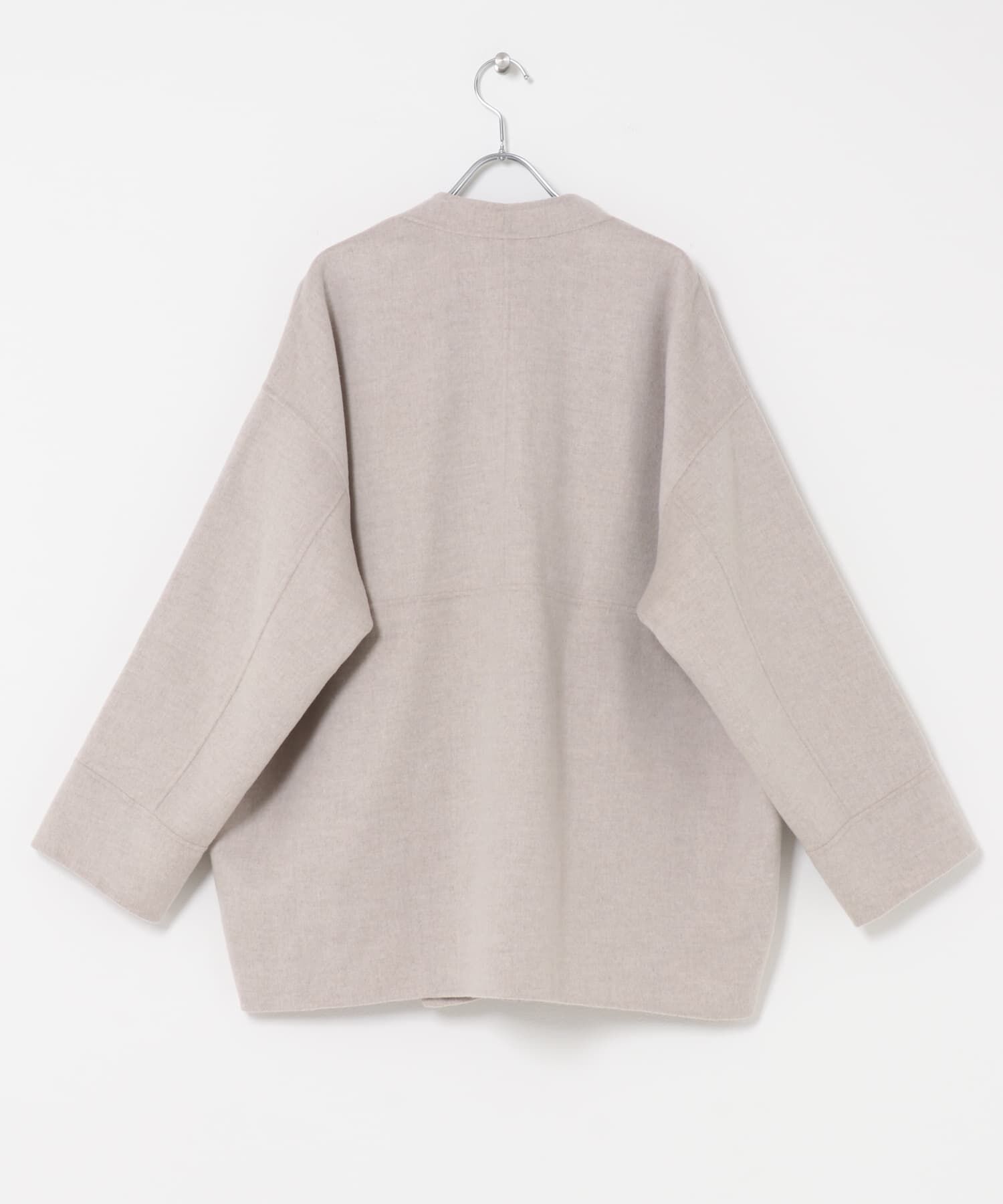 URBAN RESEARCH DOORS「ウールリバーミドルガウンコート 26AW」|ノーカラーコート|