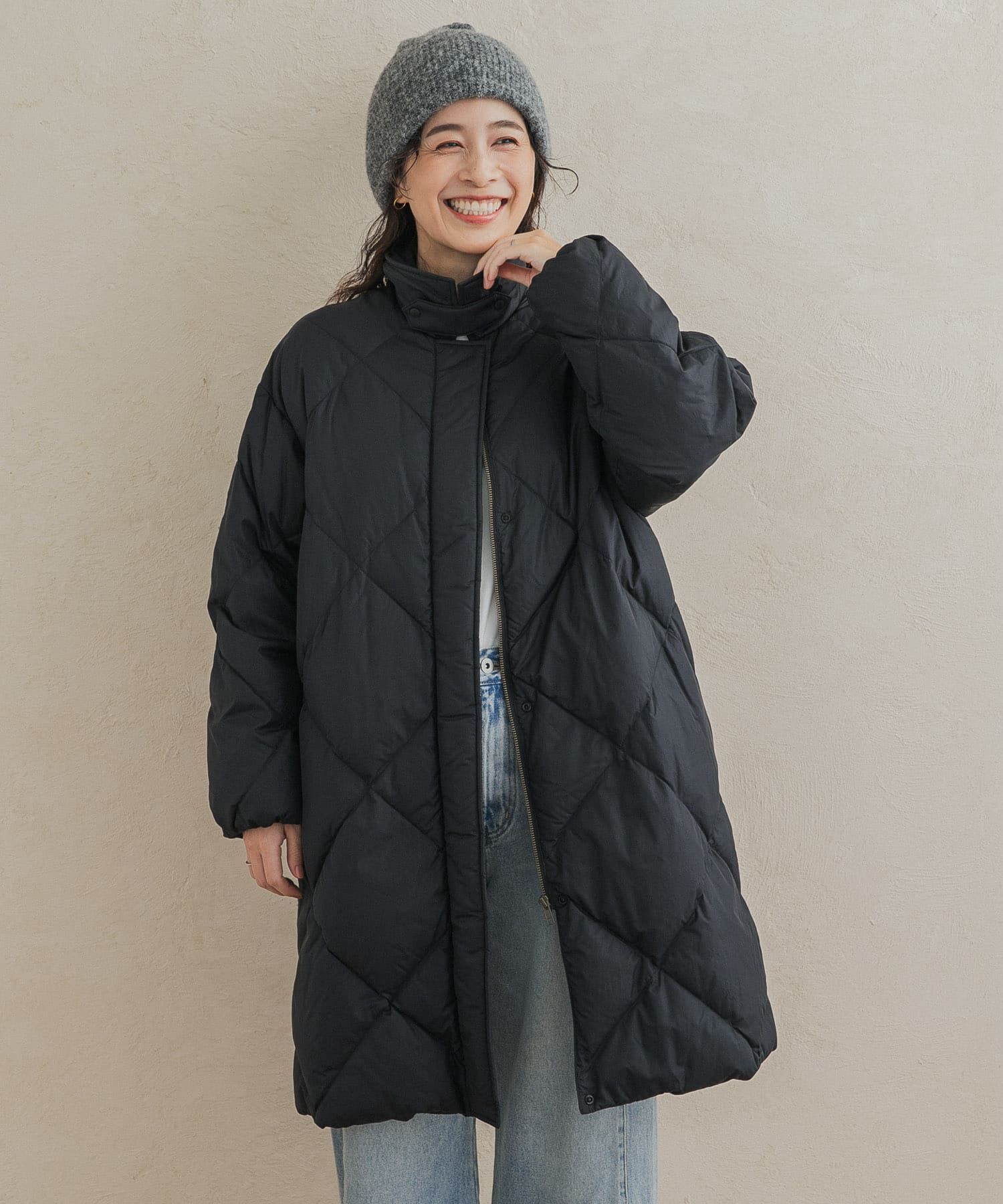 URBAN RESEARCH DOORS「『別注』NANGA&times;DOORS　QUILTED LONG COAT」|ノーカラーコート|