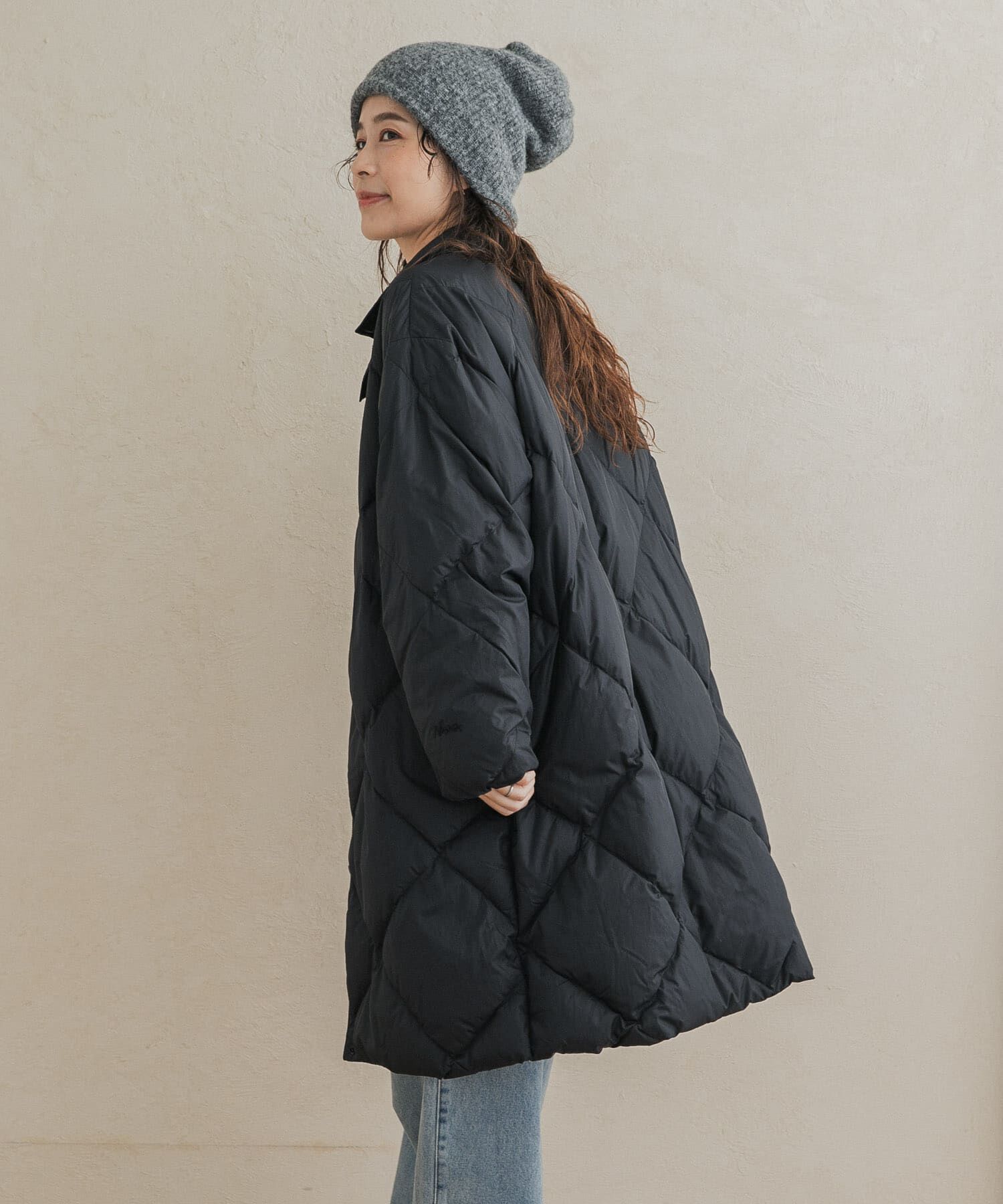 URBAN RESEARCH DOORS「『別注』NANGA&times;DOORS　QUILTED LONG COAT」|ノーカラーコート|