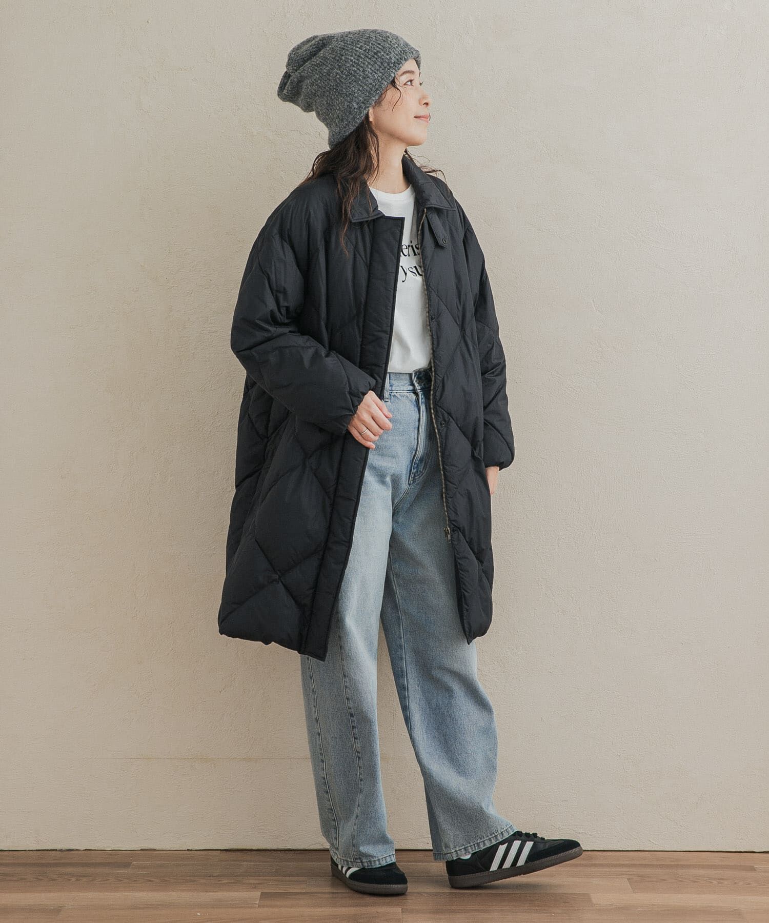 URBAN RESEARCH DOORS「『別注』NANGA&times;DOORS　QUILTED LONG COAT」|ノーカラーコート|