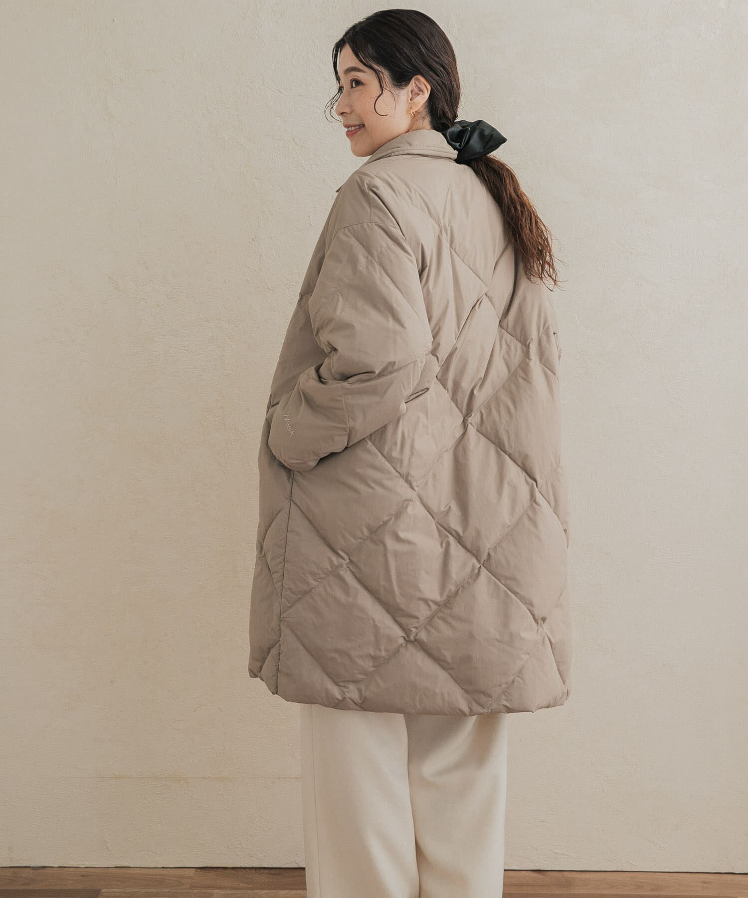 URBAN RESEARCH DOORS「『別注』NANGA&times;DOORS　QUILTED LONG COAT」|ノーカラーコート|