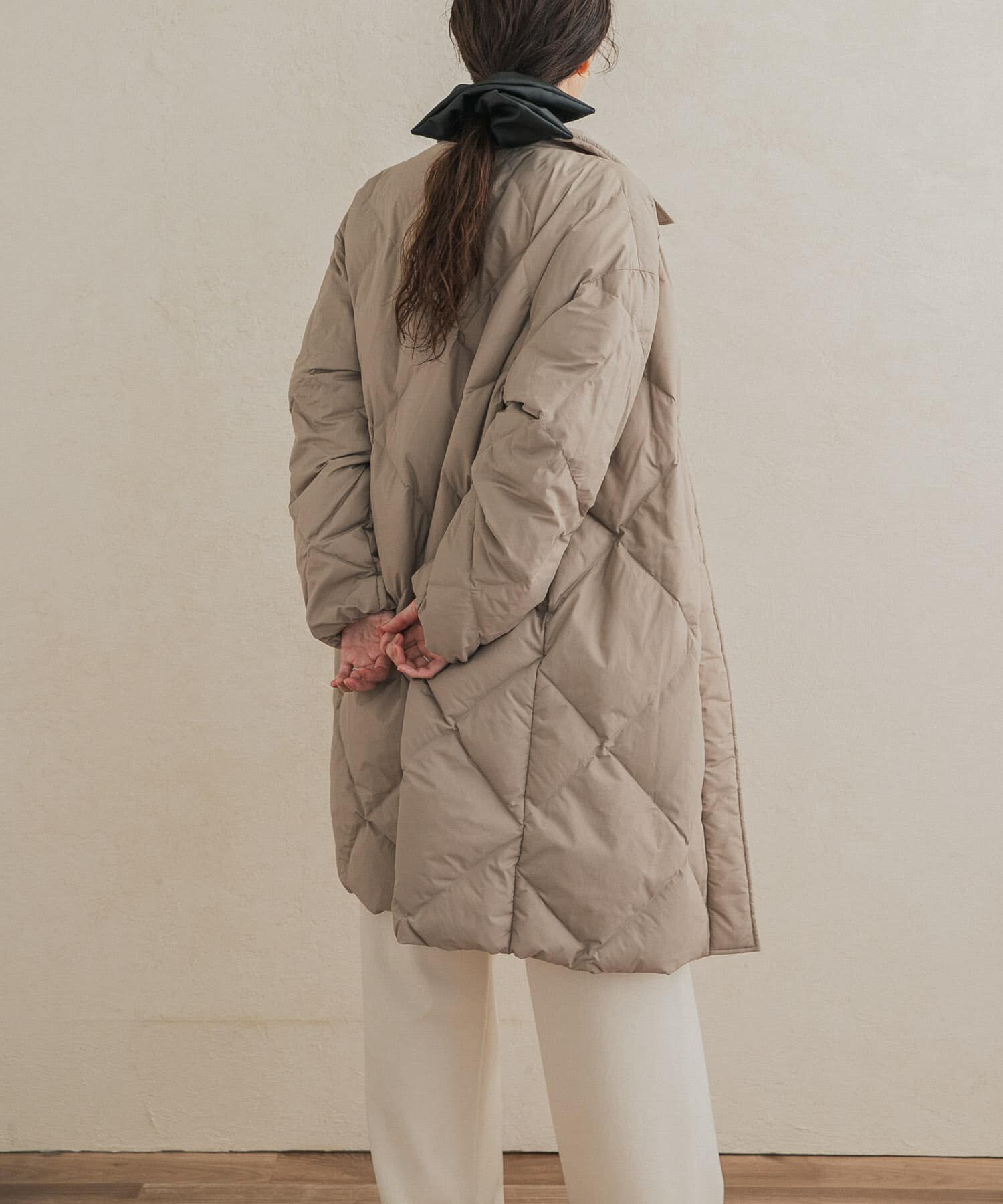 URBAN RESEARCH DOORS「『別注』NANGA&times;DOORS　QUILTED LONG COAT」|ノーカラーコート|