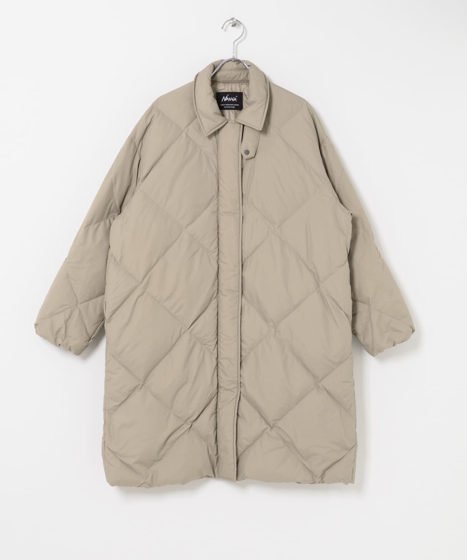 URBAN RESEARCH DOORS「『別注』NANGA&times;DOORS　QUILTED LONG COAT」|ノーカラーコート|